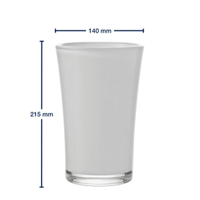 Massangaben zu Vase BLOOM 21 cm weiß