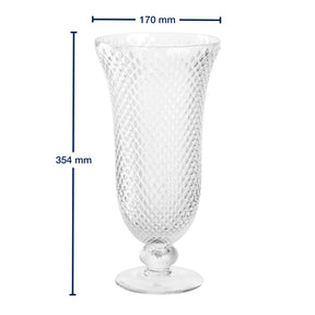 Massangaben zu Vase auf Fuß POESIA 35 cm