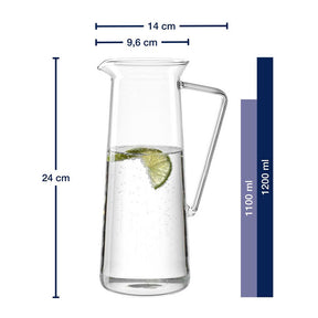 Krug GIORNO 1,1 l mit Wasser und Limettenscheibe, Massangaben
