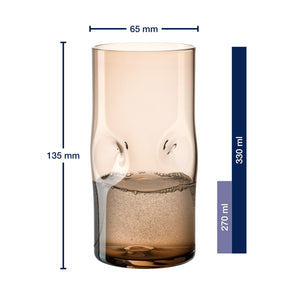 Massangaben zu Trinkglas VESUVIO 330 ml braun
