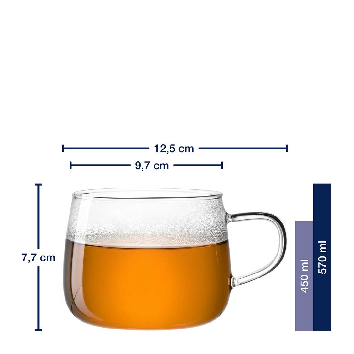 Messangaben zu Teetasse 450ml TÈ PER TE mit Teeinhal