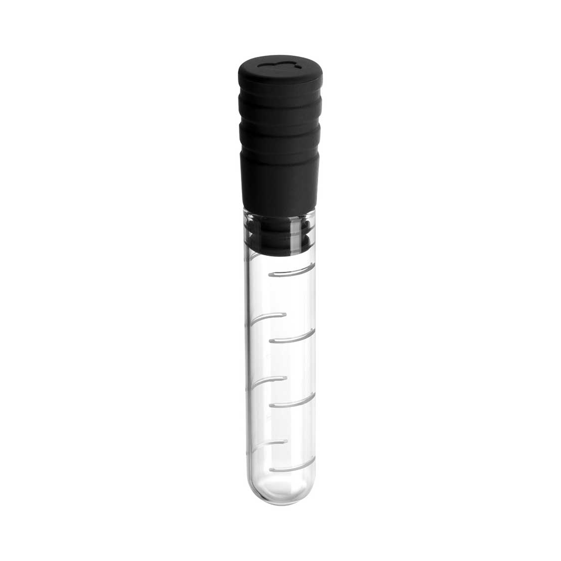 Teeinfuser TÈ PER TE mit schwarzem Silikongriff und Glasrohr mit Messskala