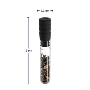 Massangaben zu Teeinfuser TÈ PER TE mit Teemischung gefüllt