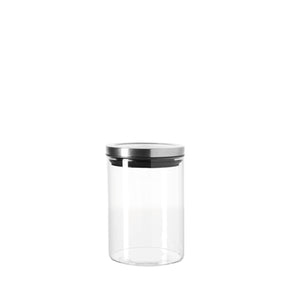 Dose COMODO 0,5 l mit Edelstahldeckel, transparent, freigestellt