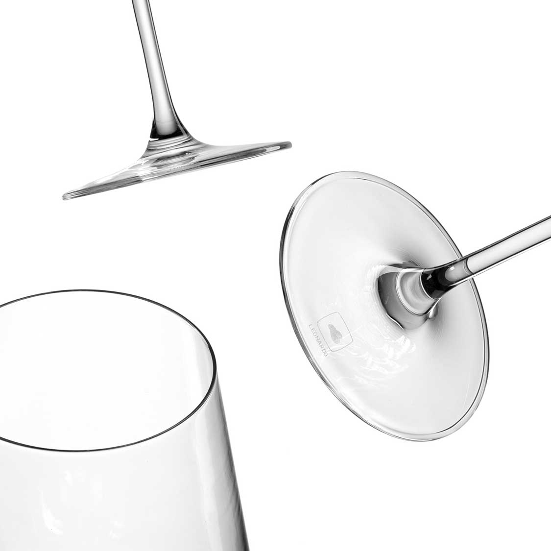 Weißweingläser der Serie PUCCINI aus klarem Glas in Detailansicht