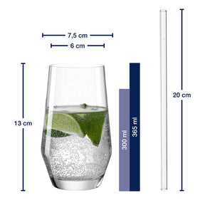 Massangaben zu Trinkglas Geschenkset PUCCINI 5-teilig 365 ml