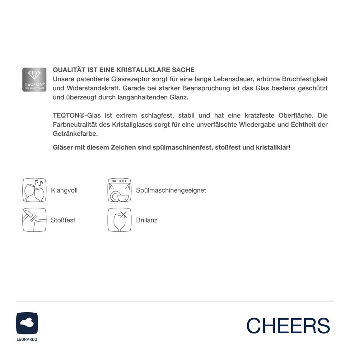 Produktinformationen und Pflegeanleitung zum Tischlicht CHEERS mit Symbolen