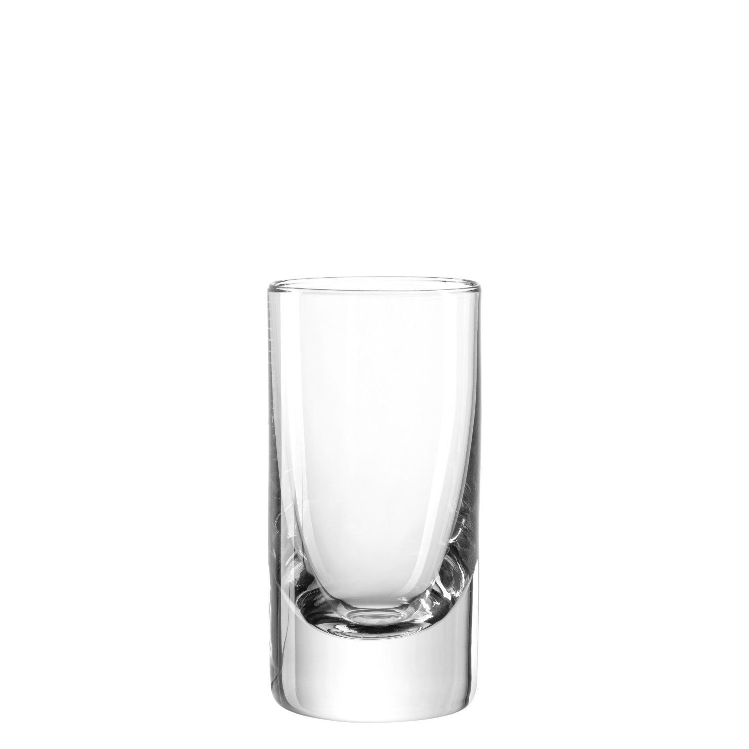 Stamper EASY+ 50 ml, klares Glas, zylindrische Form, freigestellt vor weißem Hintergrund
