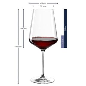 Massangaben zu Rotweinglas PUCCINI 750 ml