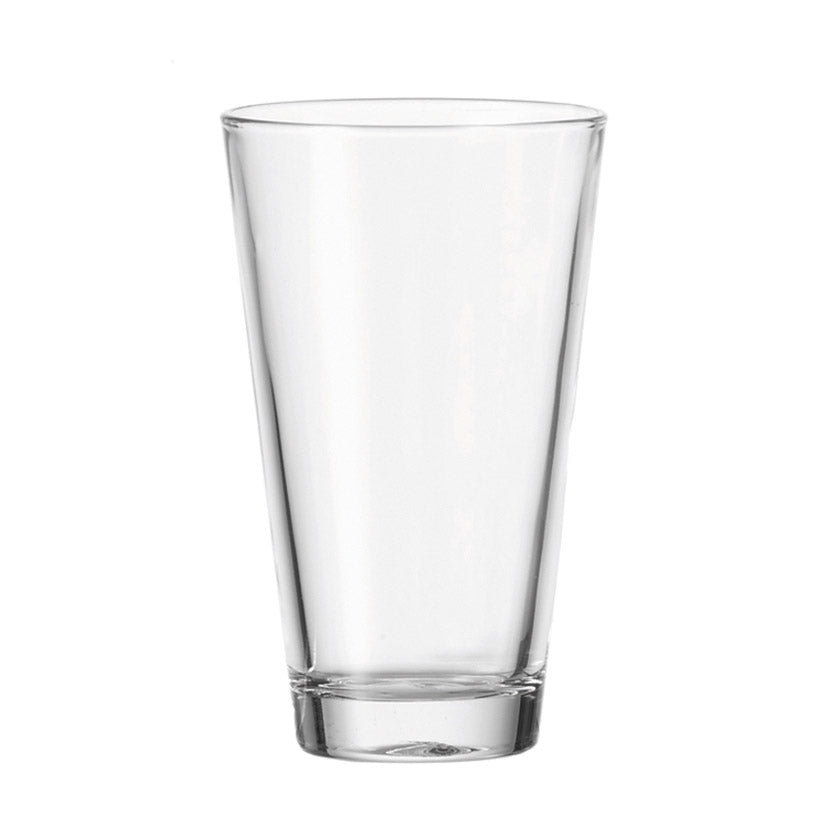 Leeres Trinkglas CIAO aus klarem Glas, Frontansicht