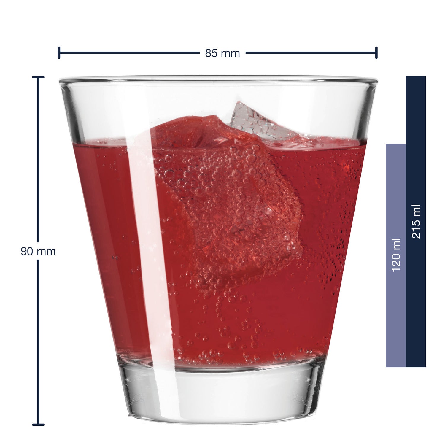 Massangaben zum Trinkglas CIAO 215 ml