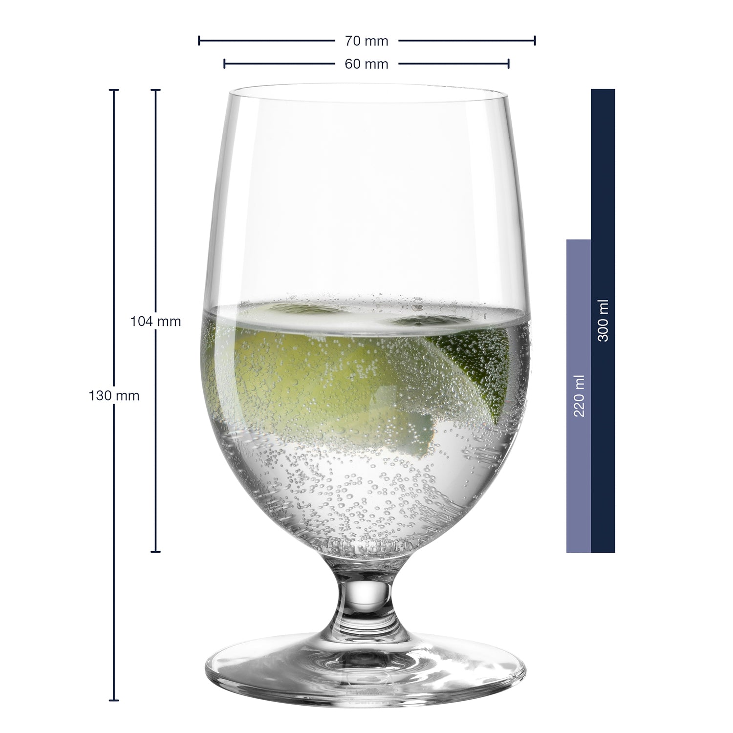 Massangaben zu Wasserbecher CIAO+ 300 ml mit persönlicher Gravur