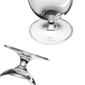 Wasserbecher CIAO+ von oben und von der Seite, Glas klar
