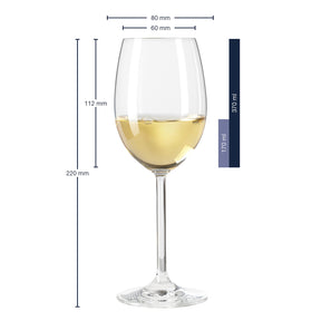 Massangaben zum Weißweinglas DAILY 370 ml mit persönlicher Gravur