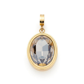 Anhänger TILDE Clip & Mix in Gold mit ovalem Glaskristall